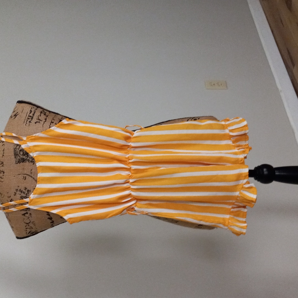 Little Girl Roper Yellow Stripes